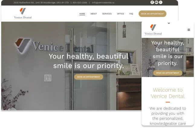 Web Design For Healthcare - Venice Dental